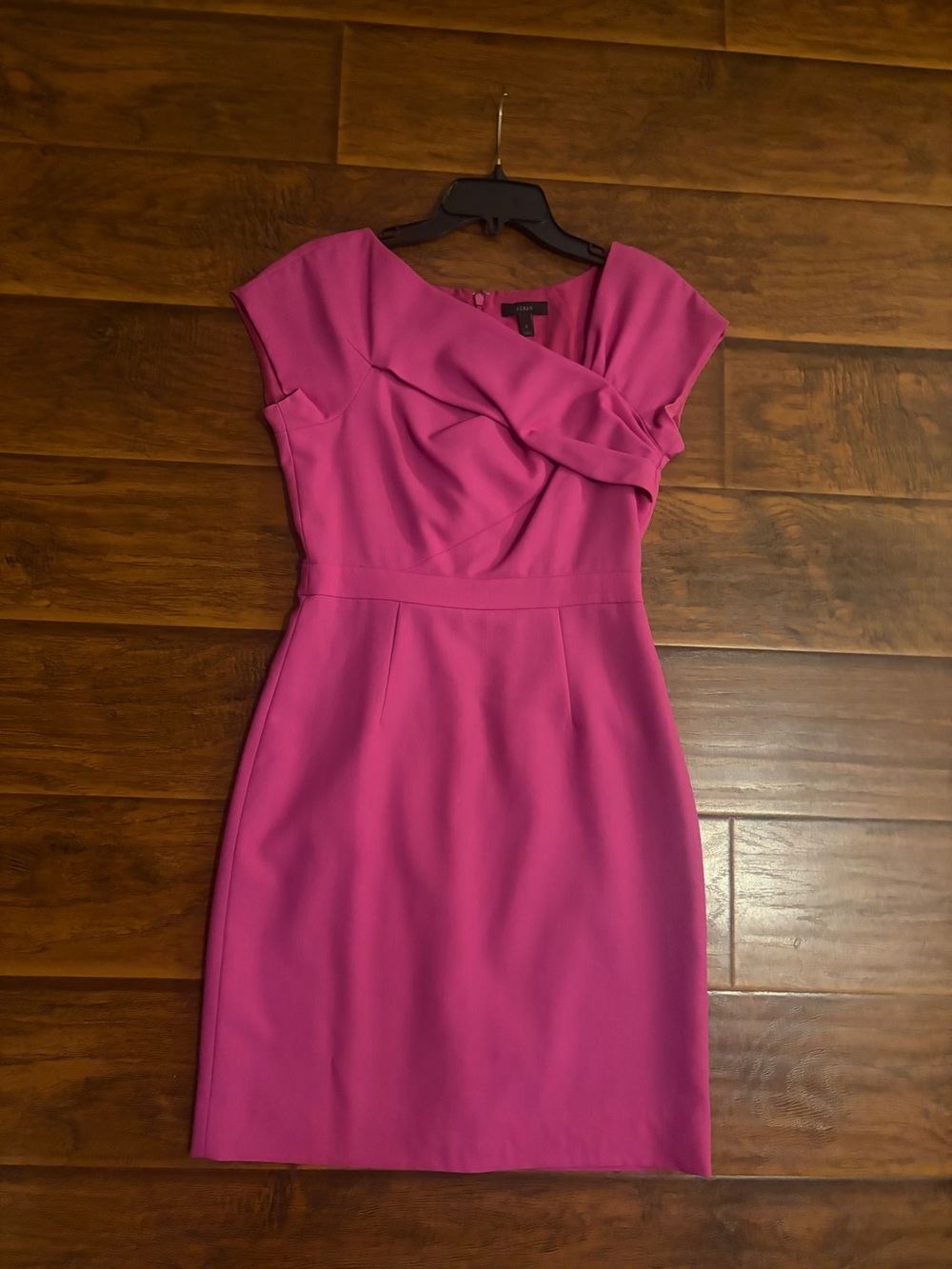 Classics Cap-Sleeve Sheath Dress in Fuchsia J.Crew